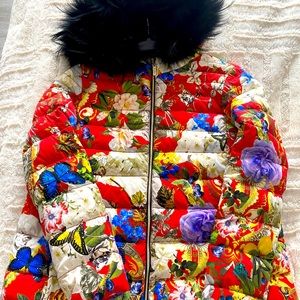 Beautiful girls designer puffer jacket in almost brand new condition.